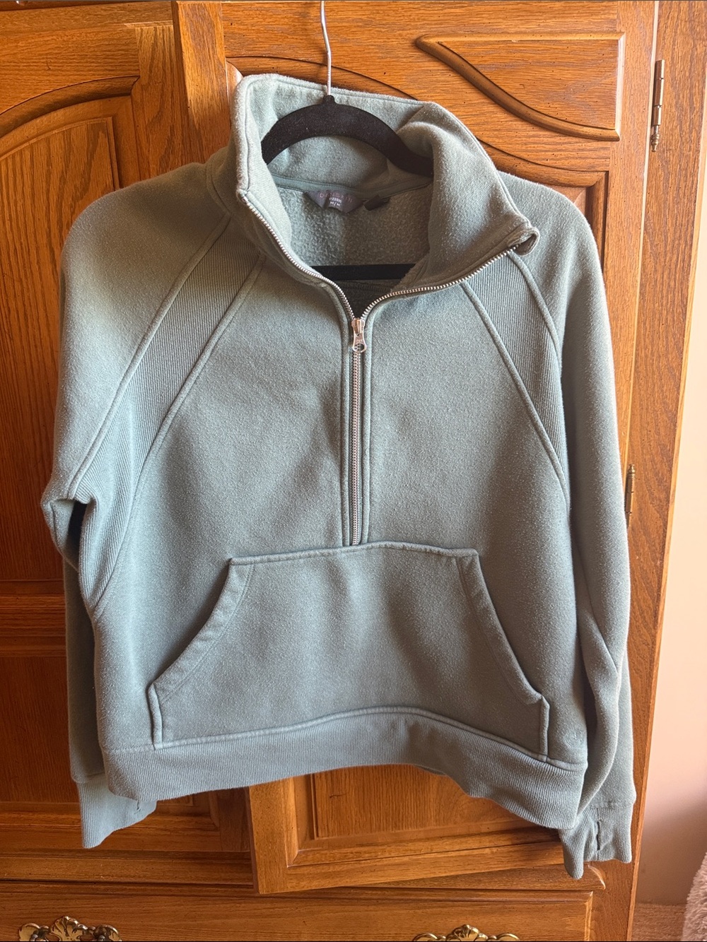 Danskin Men's Half-Zip Fleece Pullover - Sage Green